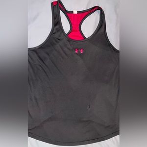 Under Armour Grey and Pink Athletic Tank Top